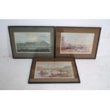 Three framed prints of Hong Kong during the 1800s - 47cm x 37cm