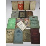 A collection of vintage automobile instruction manuals and leaflets including 1938/9 instruction