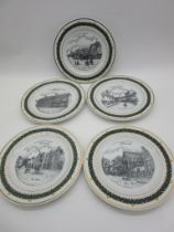 A set of five Decor Art plates depicting Axminster