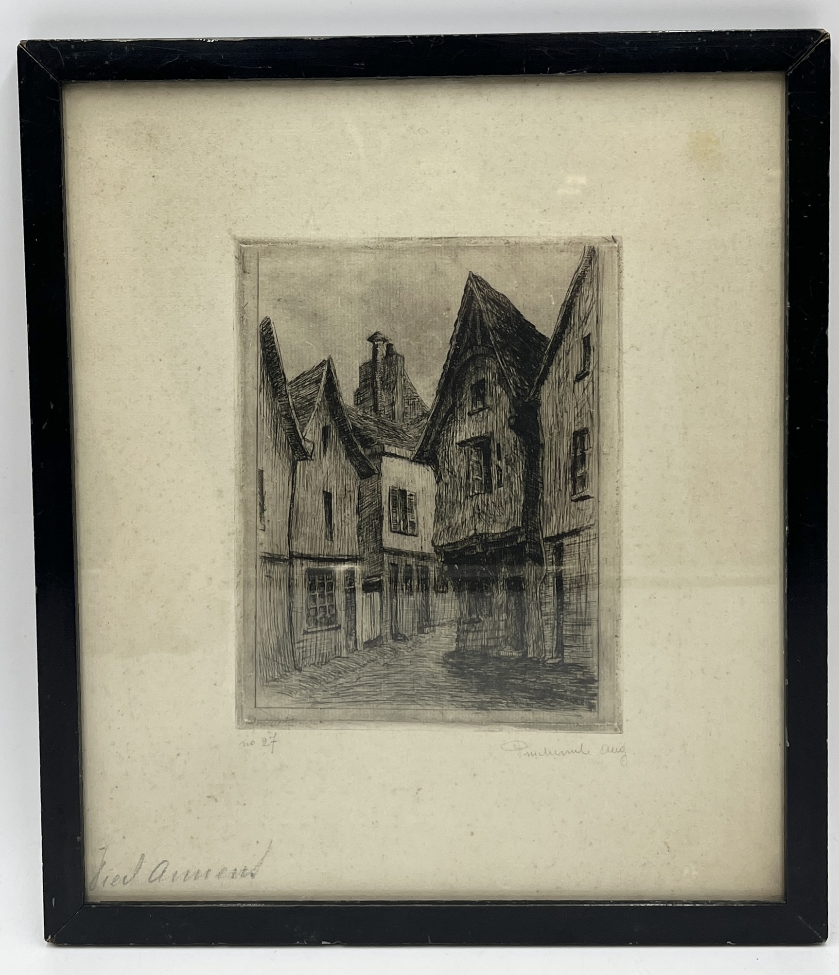 A collection of four architectural etchings and photographs, signatures include Graham Clilverd, - Image 8 of 9
