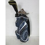 A set of left handed Taylor Made Burner irons (3-9 plus PW & SW and putter) along with a King