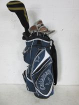 A set of left handed Taylor Made Burner irons (3-9 plus PW & SW and putter) along with a King