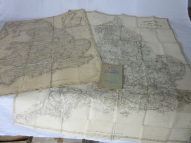 A Letts's bicycling map of England & Wales dated 1883 along with W Faden map of Great Britain (to