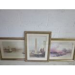 A set of three Egyptian prints by David Foster R.A