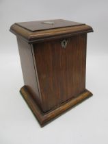 An Edwardian oak desk top stationary box