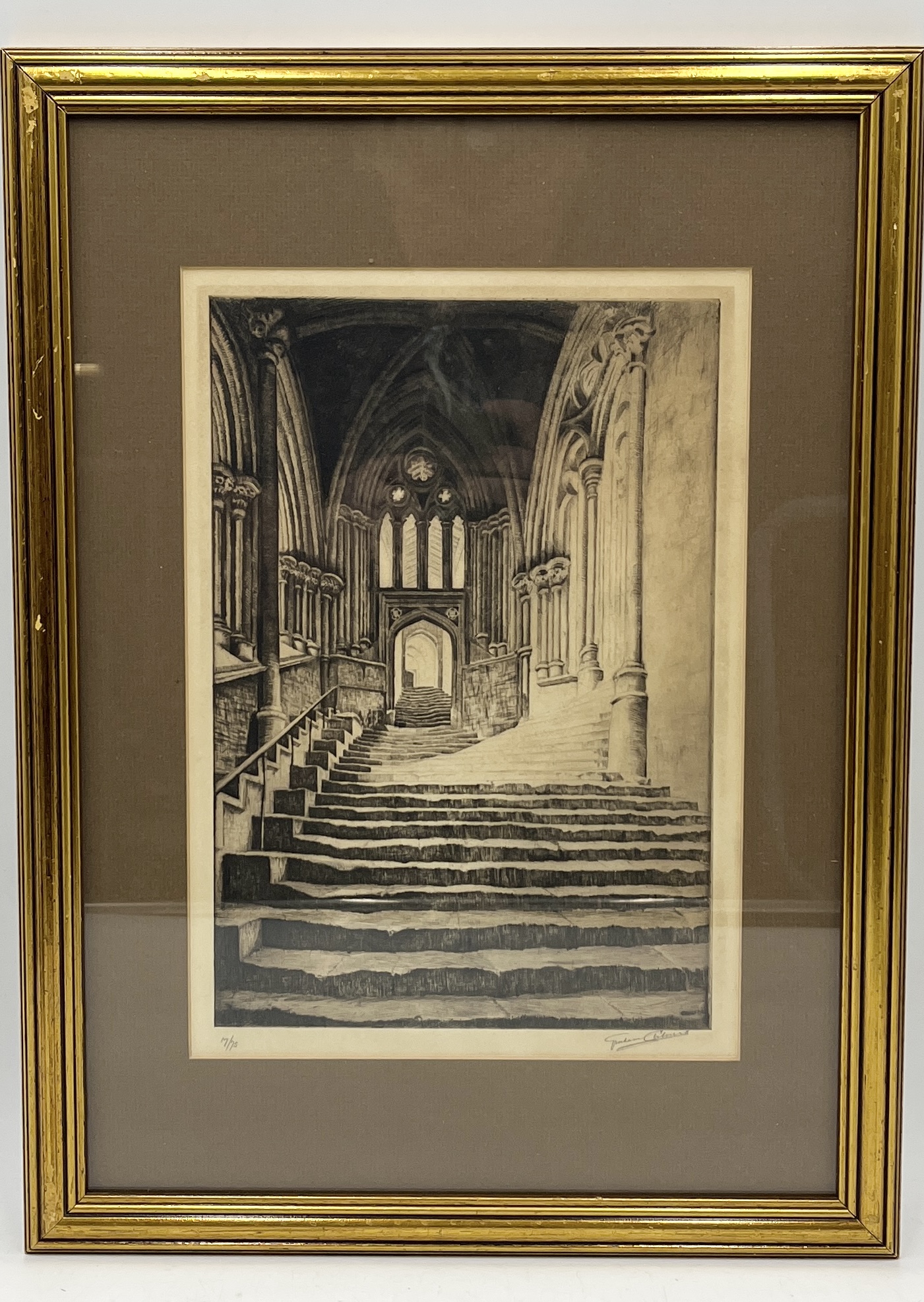 A collection of four architectural etchings and photographs, signatures include Graham Clilverd, - Image 2 of 9