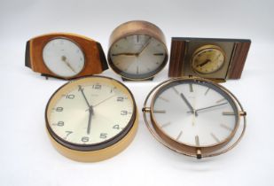 Five vintage Metamec clocks