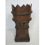 A Victorian salt glazed chimney pot, height 76.5cm