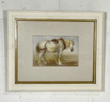 A framed print of a heavy horse by Henry Brittan Willis