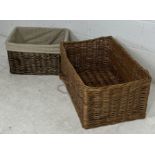 Two wicker baskets