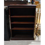 A mahogany freestanding bookcase - length 75.5cm, depth 31cm, height 108cm