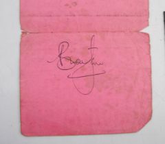 Brian Jones' autograph on a Craw Daddy Rhythm and Blues Club membership card of London, along with a