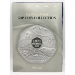 A complete folder of "The Great British 50p Coin Collection 1997-2021" including 2009 Kew Gardens