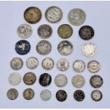 A collection of silver and part silver UK coins