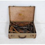 A quantity of vintage tools, including W. Marples, Stanley, Disston etc contained within a small