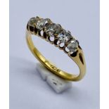 An 18ct gold diamond five stone ring