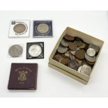 A collection of various coinage including Christchurch Commonwealth Games crown etc.