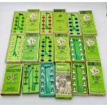 A collection of nine boxed vintage Subbuteo Table Soccer OO scale teams