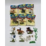 A collection of six sealed Britains Ltd Swoppets hand painted Cowboys and Indians plastic figurines,