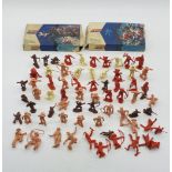 Two boxed Action Packs unpainted plastic toy figures including British Infantry & British Cavalry,