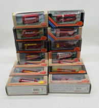 A collection of fourteen boxed Gilbow Exclusive First Editions die-cast buses and coaches all