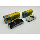 Two boxed vintage Corgi Toys die-cast cars including Bentley Continental Sports Saloon By H.J.