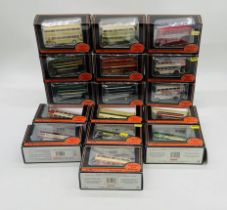 A collection of sixteen Gilbow Exclusive First Editions die-cast double-decker buses including