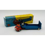 A boxed Corgi Major Toys die-cast "Carrimore" Low Loader with red cab and blue trailer (1100) -