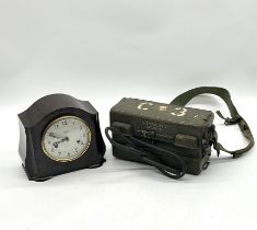 A vintage Army field telephone "Set J - YA7815" with broad arrow mark along with a vintage Smiths of