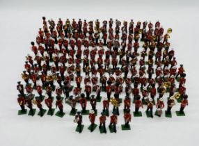 A large collection of Britains plastic figurines all relating to military marching bands including