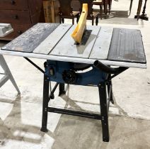 A Workzone bench saw on stand