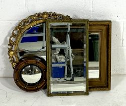 Four gilt framed mirrors