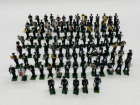 A collection of Britains marching bands plastic figurines including Royal Marines, Salvation Army