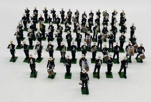 A collection of Britains Royal Marines Band plastic figurines