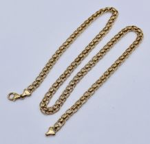 A 9ct gold chain, weight 9g