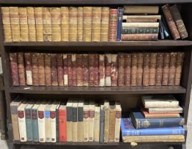 A large collection of vintage and antiquarian books including Waverley Novels, Punch annuals,