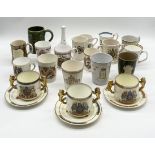 A collection various Victorian and other commemorative china including Paragon Edward VIII gilt