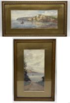 Two watercolours of Seaton by Arthur W. Perry (1908-1939) signed to lower right in gilt frames