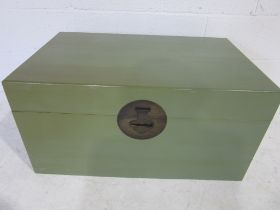 A Japanese blanket box with brass lock