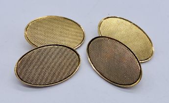 A pair of 9ct gold cufflinks, total weight 8.3g