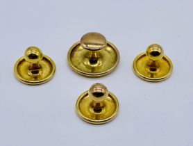 Four 9ct gold collar studs, total weight 2.6g