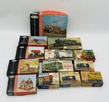 A collection of eight boxed Airfix OO gauge model railway plastic construction kits including