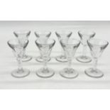 A set of 8 French Pastis glasses