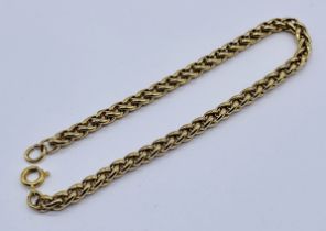 A 9ct gold bracelet, weight 7.8g