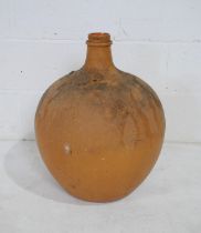 A large painted/coated glass carboy - diameter 40cm, height 56cm