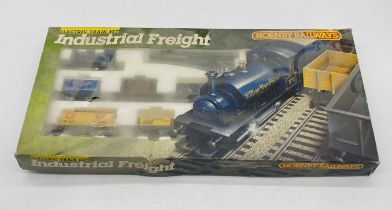 A boxed Hornby Railways OO gauge Industrial Freight Electric Train Set (R672) comprising of a 0-4-