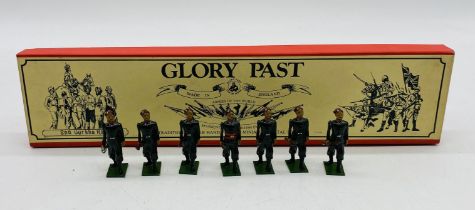A boxed Glory Past "2nd Gurkha Rifles" hand-painted miniature metal soldiers - seven soldiers in