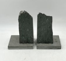 A pair of stone book ends