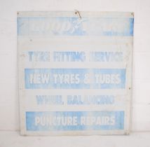 A vintage Good Year metal advertising sign, A/F - 91cm x 101cm