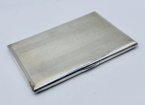 A hallmarked silver cigarette case, weight 161.1g